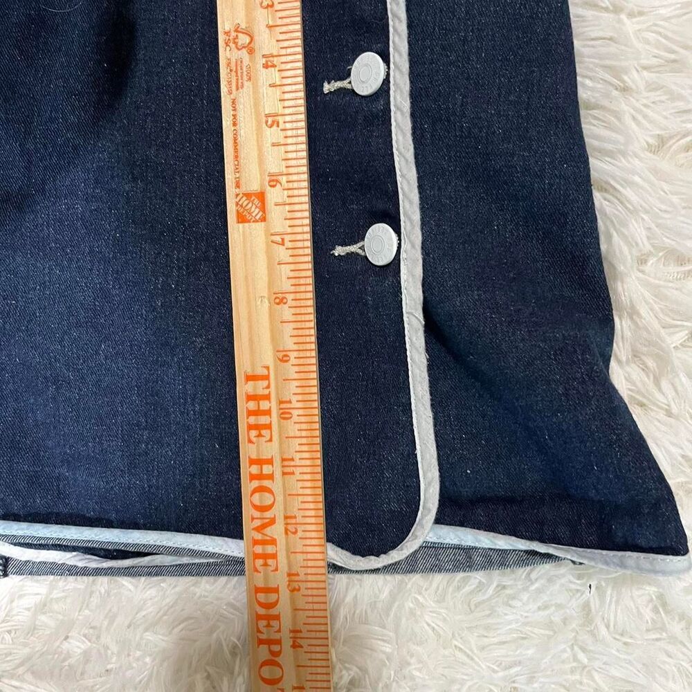 BDG Urban‎ Outfitters Navy blue denim mini skirt with white trim size M - Picture 4 of 8